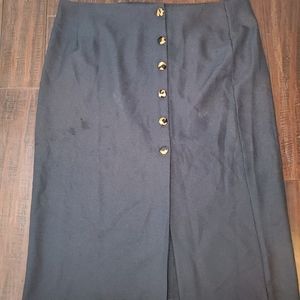 Metro Express Black Midi Skirt sz 24